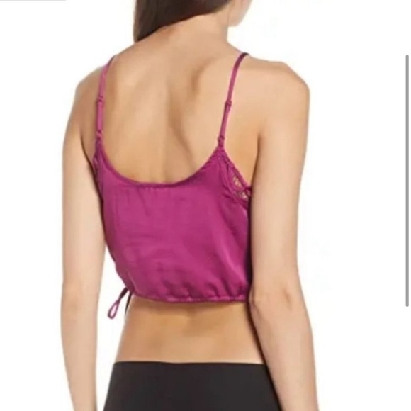 NWT New Free People Blouson Brami Purple Orchid Eyelet Cami Tank Top Size XS - Picture 2 of 4